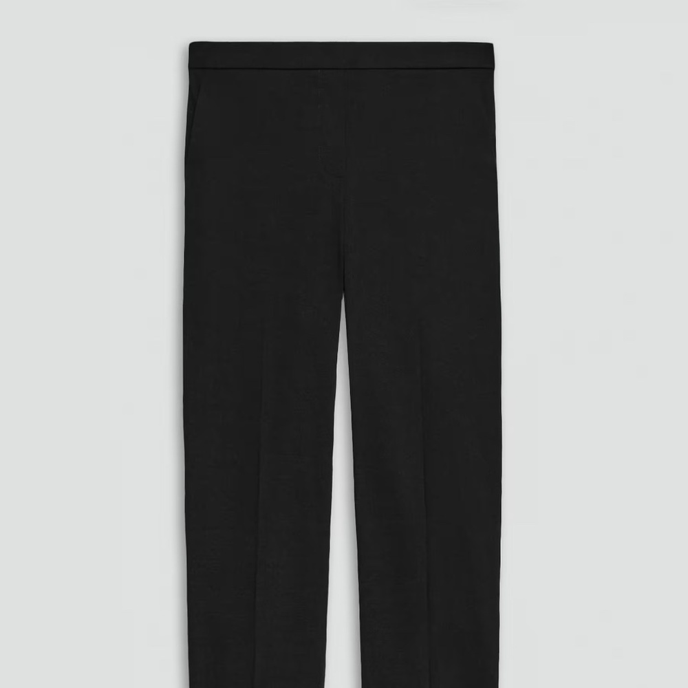Theory Treeca Pull-On Pant in Good Linen - Black, SZ 4
